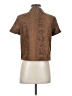Zara Basic Animal Print Brown Short Sleeve Blouse Size S - photo 2