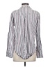 Bella Dahl Stripes Silver Long Sleeve Blouse Size S - photo 2
