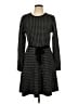 Max Studio Houndstooth Black Casual Dress Size L - photo 1