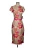 David Meister 100% Polyester Paisley Tan Cocktail Dress Size 4 - photo 1