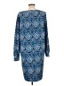 Ann Taylor LOFT Print Blue Casual Dress Size L - photo 2