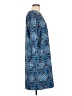 Ann Taylor LOFT Print Blue Casual Dress Size L - photo 4