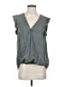 Mustard Seed 100% Polyester Gray Sleeveless Blouse Size S - photo 1