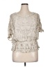Democracy 100% Cotton Silver Short Sleeve Blouse Size XL - photo 1