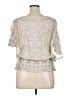 Democracy 100% Cotton Silver Short Sleeve Blouse Size XL - photo 2
