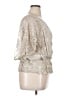 Democracy 100% Cotton Silver Short Sleeve Blouse Size XL - photo 4