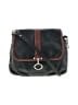 Laudi Vidni 100% Leather Color Block Green Black Leather Messenger One size - photo 1