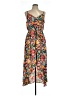 ECI 100% Polyester Floral Red Casual Dress Size 10 - photo 1