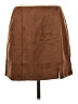 Blue Rain Solid Brown Faux Leather Skirt Size L - photo 1