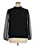Pleione 100% Polyester Black Long Sleeve Blouse Size XL - photo 1