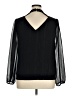 Pleione 100% Polyester Black Long Sleeve Blouse Size XL - photo 2