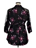 Elle 100% Polyester Black 3/4 Sleeve Blouse Size XL - photo 2