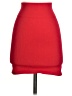 OQQ Solid Red Casual Skirt Size S - photo 1