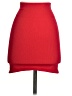 OQQ Solid Red Casual Skirt Size S - photo 2