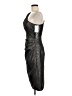 Jovani 100% Polyester Metallic Silver Cocktail Dress Size 6 - photo 5