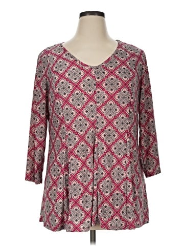 Roz & Ali 3/4 Sleeve Blouse (view 1)