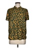 Scotch & Soda 100% Polyester Animal Print Green Short Sleeve Blouse Size M - photo 1
