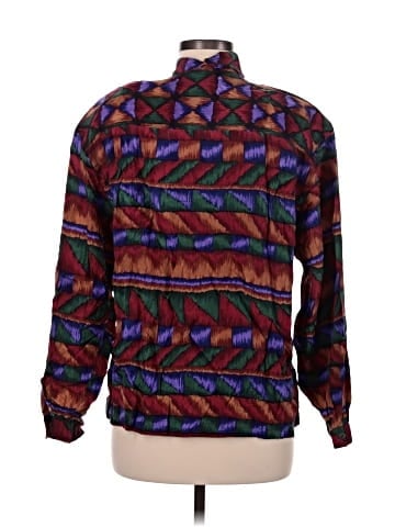 August Silk Long Sleeve Button-Down Shirt (view 2)