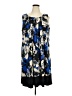 Perceptions Print Blue Casual Dress Size 20 - photo 1