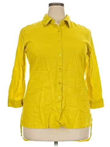 Ashley Stewart 3/4 Sleeve Button-Down Shirt (view 1)