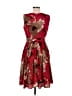 Ellen Tracy 100% Polyester Camo Red Cocktail Dress Size M (estimated) - photo 2