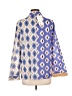 Zara Argyle Blue 3/4 Sleeve Blouse Size L - photo 2