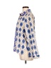Zara Argyle Blue 3/4 Sleeve Blouse Size L - photo 5