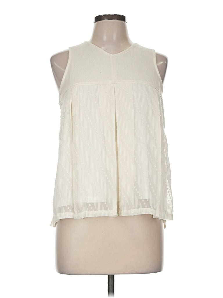 Pre-owned Esley Sleeveless Blouse In Ivory