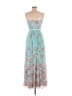 BCBGMAXAZRIA Floral Teal Casual Dress Size 6 - photo 2