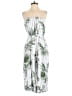 Dress Forum 100% Rayon Tropical White Jumpsuit Size M - photo 1