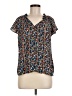 Gap 100% Polyester Blue Short Sleeve Blouse Size M - photo 1