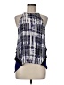 Parker 100% Silk Blue Sleeveless Silk Top Size M - photo 1