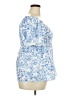 Unbranded 100% Polyester Blue Short Sleeve Blouse Size XXL - photo 4