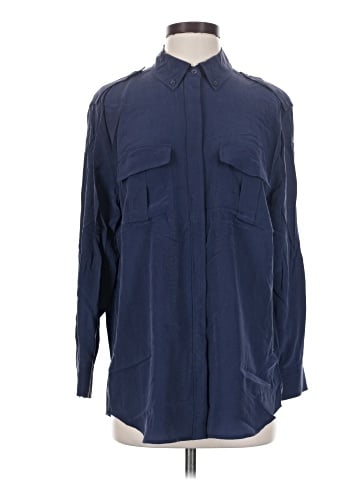 Equipment Long Sleeve Silk Top (view 1)