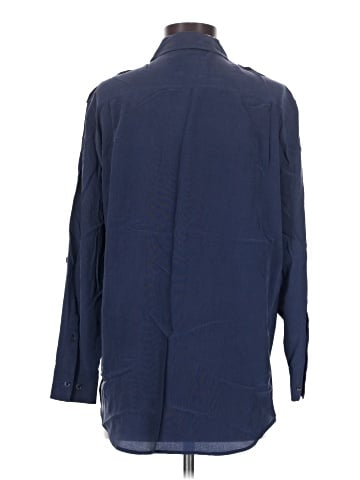 Equipment Long Sleeve Silk Top (view 2)