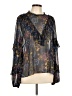 Ted Baker London 100% Polyester Gray Long Sleeve Blouse Size 12 (5) - photo 1