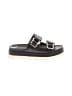 J/Slides 100% Leather Black Sandals Size 9 - photo 1