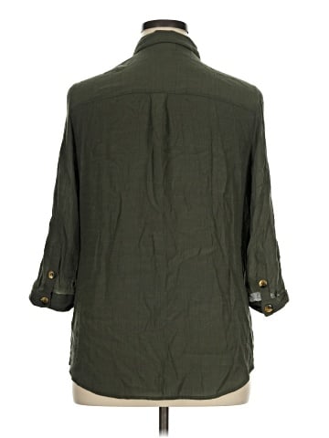 DressBarn 3/4 Sleeve Button-Down Shirt (view 2)