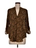 Lush 100% Polyester Animal Print Brown 3/4 Sleeve Blouse Size M - photo 1
