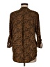 Lush 100% Polyester Animal Print Brown 3/4 Sleeve Blouse Size M - photo 2