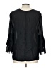 J. McLaughlin Black 3/4 Sleeve Blouse Size L - photo 2