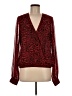 Generation Love 100% Polyester Animal Print Red Long Sleeve Blouse Size M - photo 1
