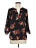 Daniel Rainn 100% Polyester Floral Black 3/4 Sleeve Blouse Size M - photo 1