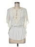 Moa Moa Ivory Short Sleeve Blouse Size M - photo 1