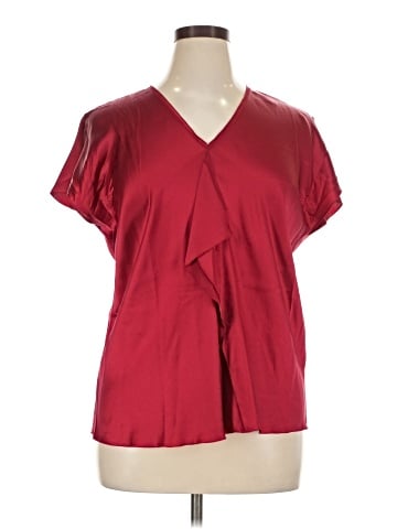 Lafayette 148 New York Short Sleeve Silk Top (view 1)