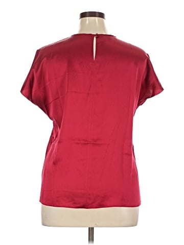 Lafayette 148 New York Short Sleeve Silk Top (view 2)