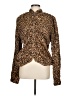 MSK 100% Polyester Animal Print Brown Long Sleeve Blouse Size M - photo 1
