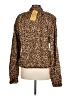 MSK 100% Polyester Animal Print Brown Long Sleeve Blouse Size M - photo 2