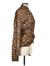MSK 100% Polyester Animal Print Brown Long Sleeve Blouse Size M - photo 4