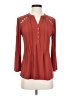 NY Collection Burgundy 3/4 Sleeve Blouse Size S - photo 1